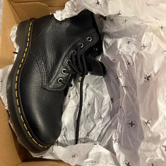 Dr Martens 101 UB Black Ambassador Soft Leather, W7, Worn Once, Box Included - Picture 7 of 8